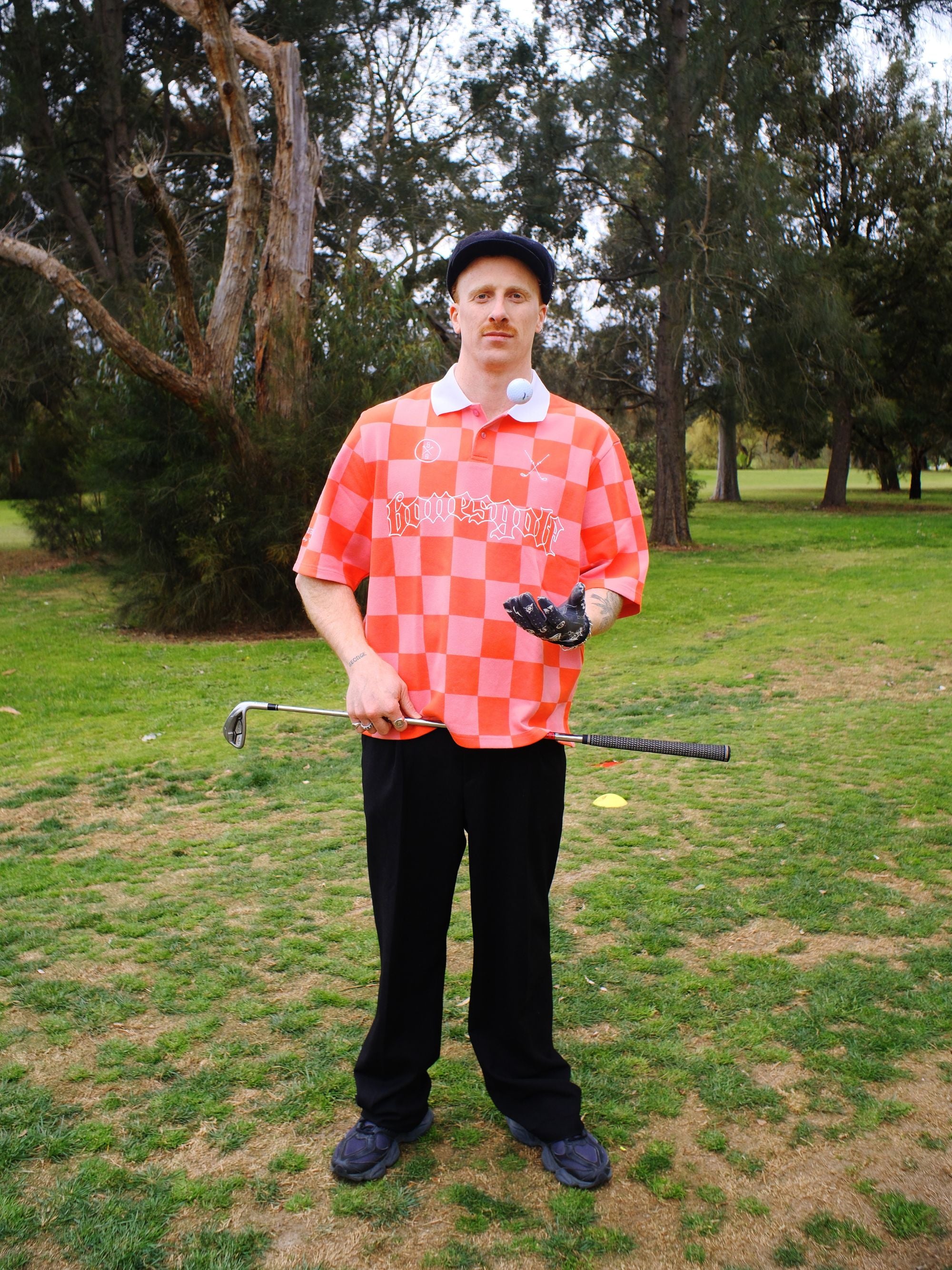 Fairway Check Polo - Red/Pink