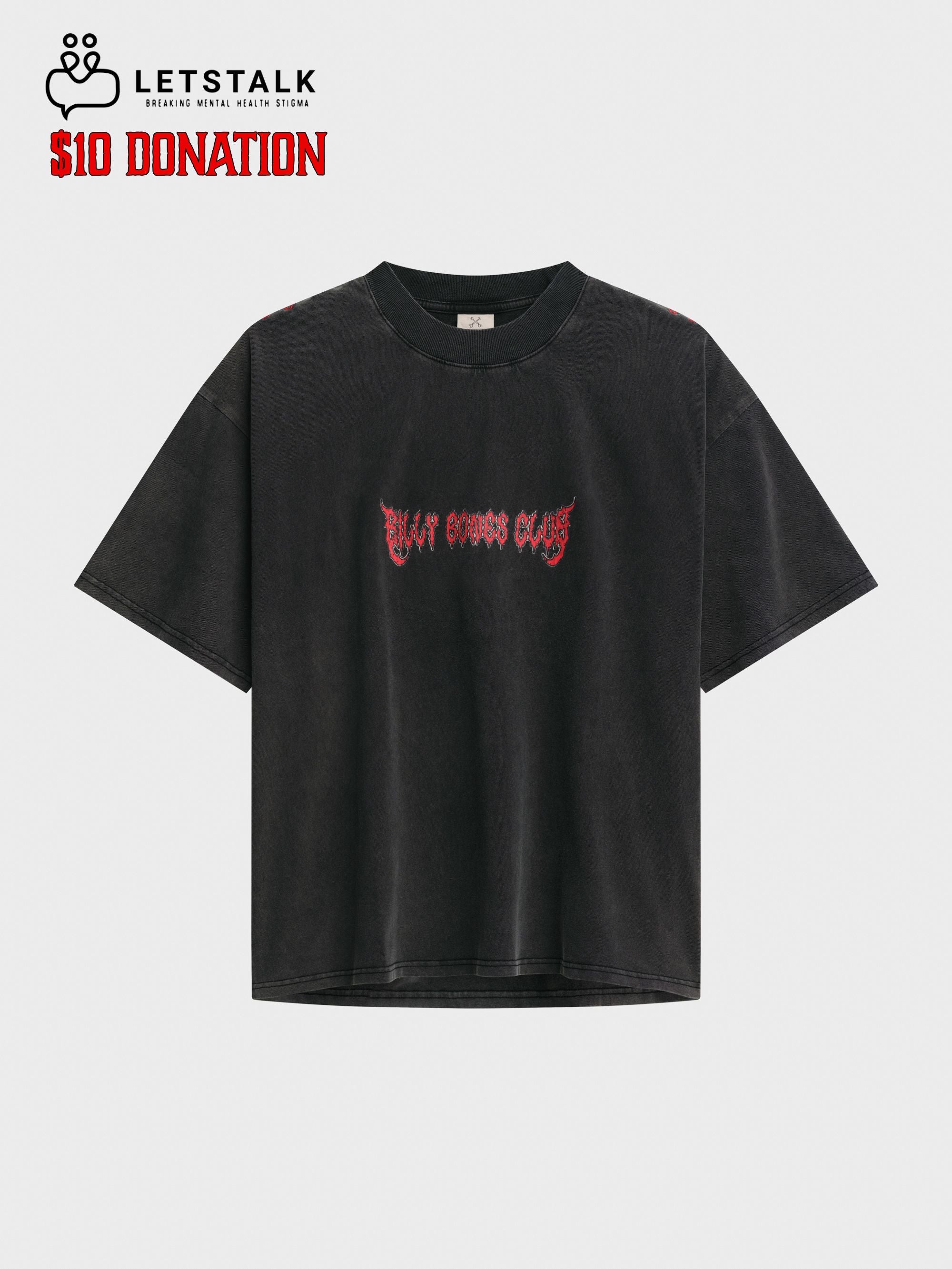 No Rain, No Flowers Tee - Washed Black