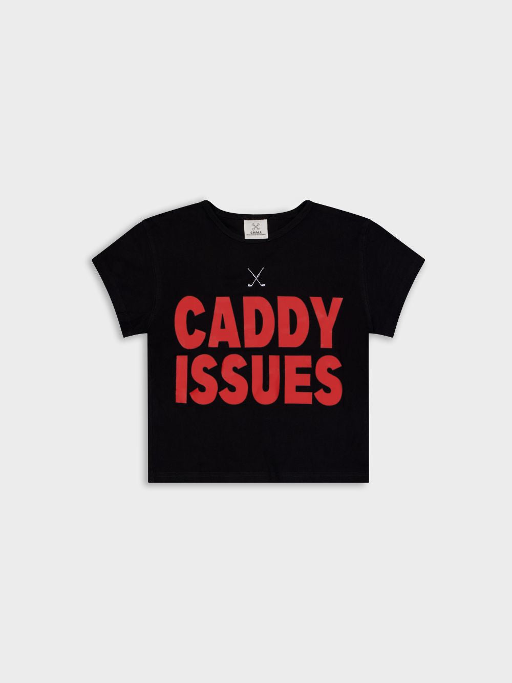 Caddy Issues Baby Tee - Vintage Black