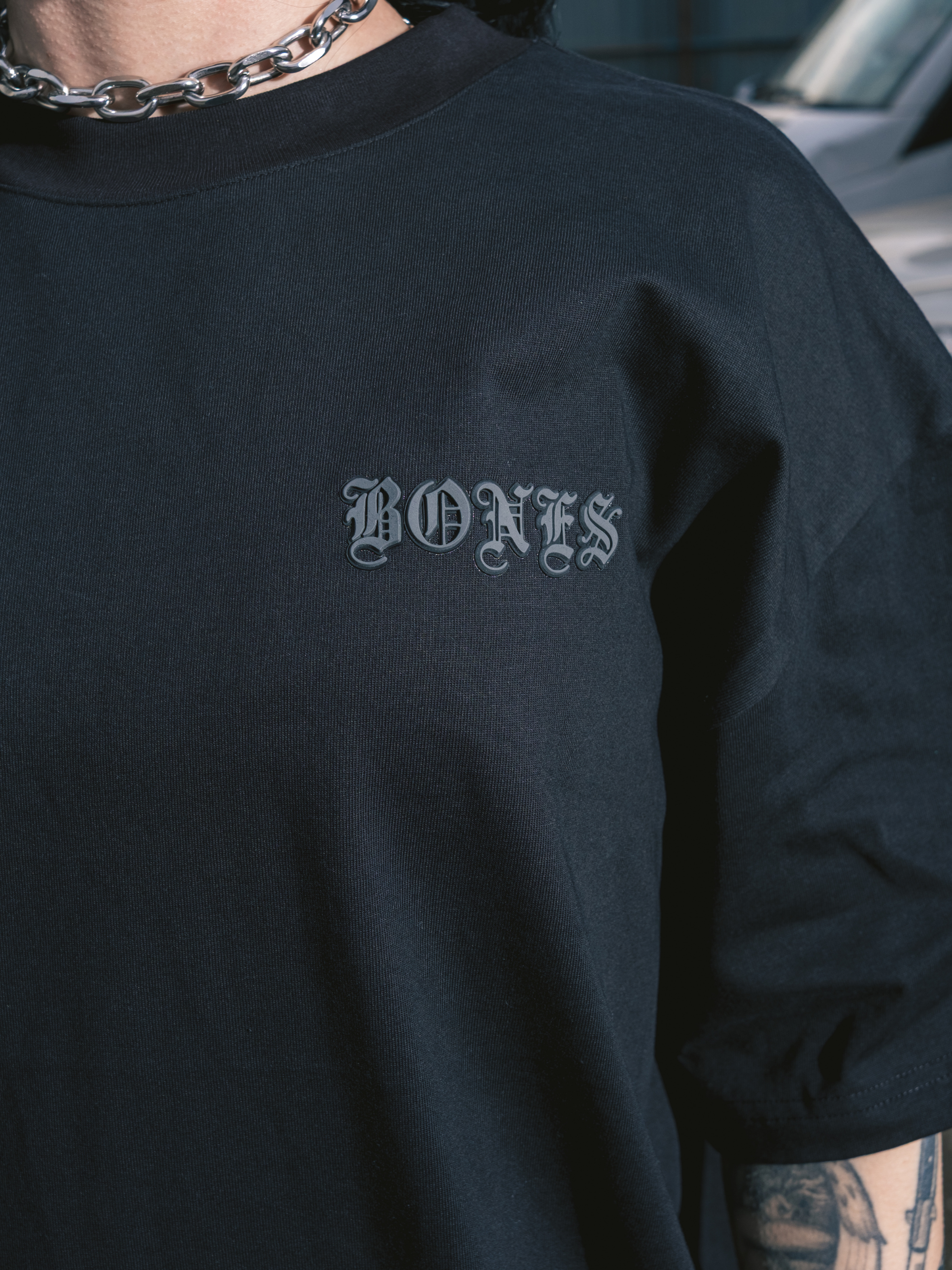 Front Left Box Tee - Vintage Black