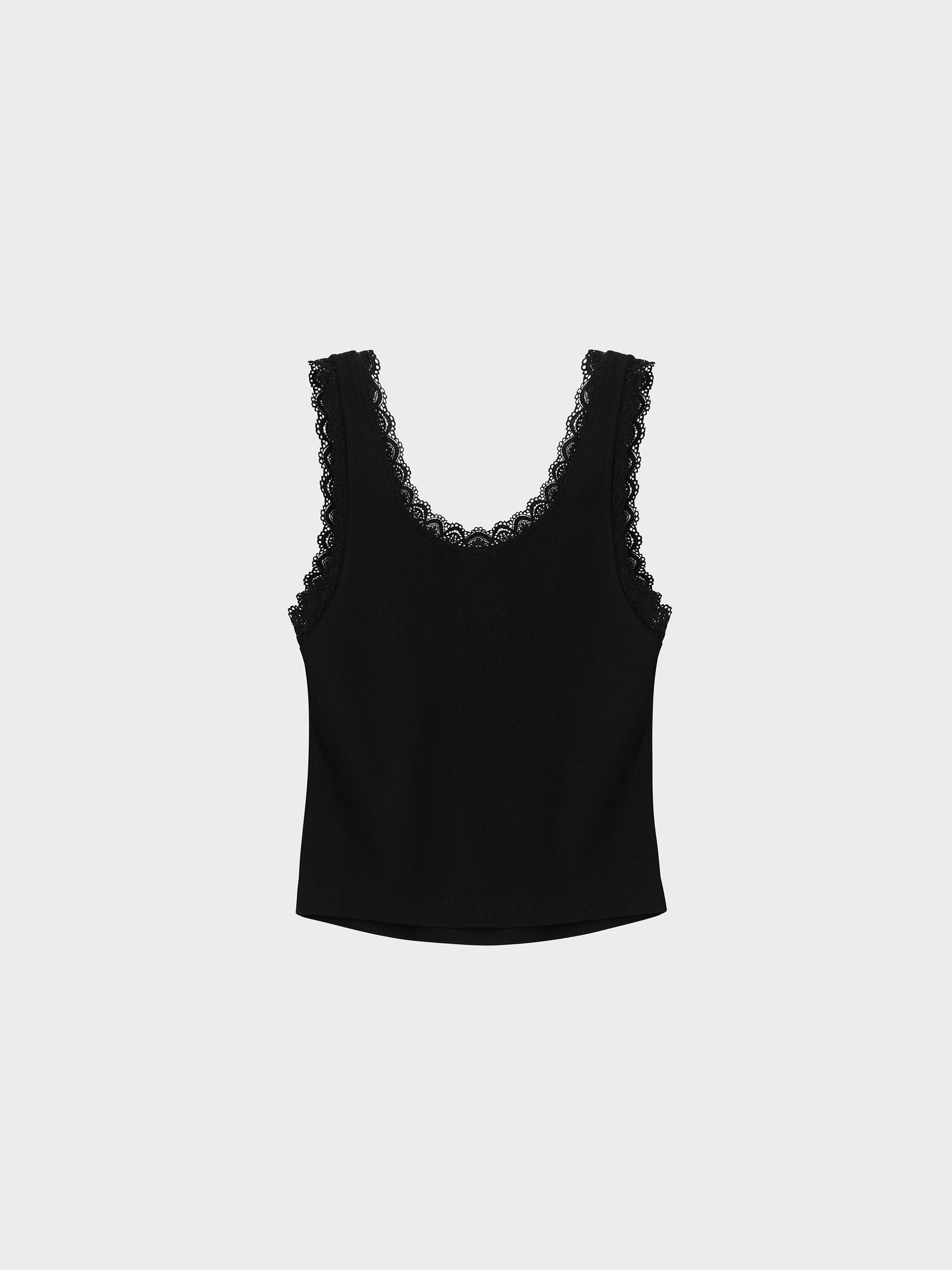 C-Bomb Lace Crop - Black