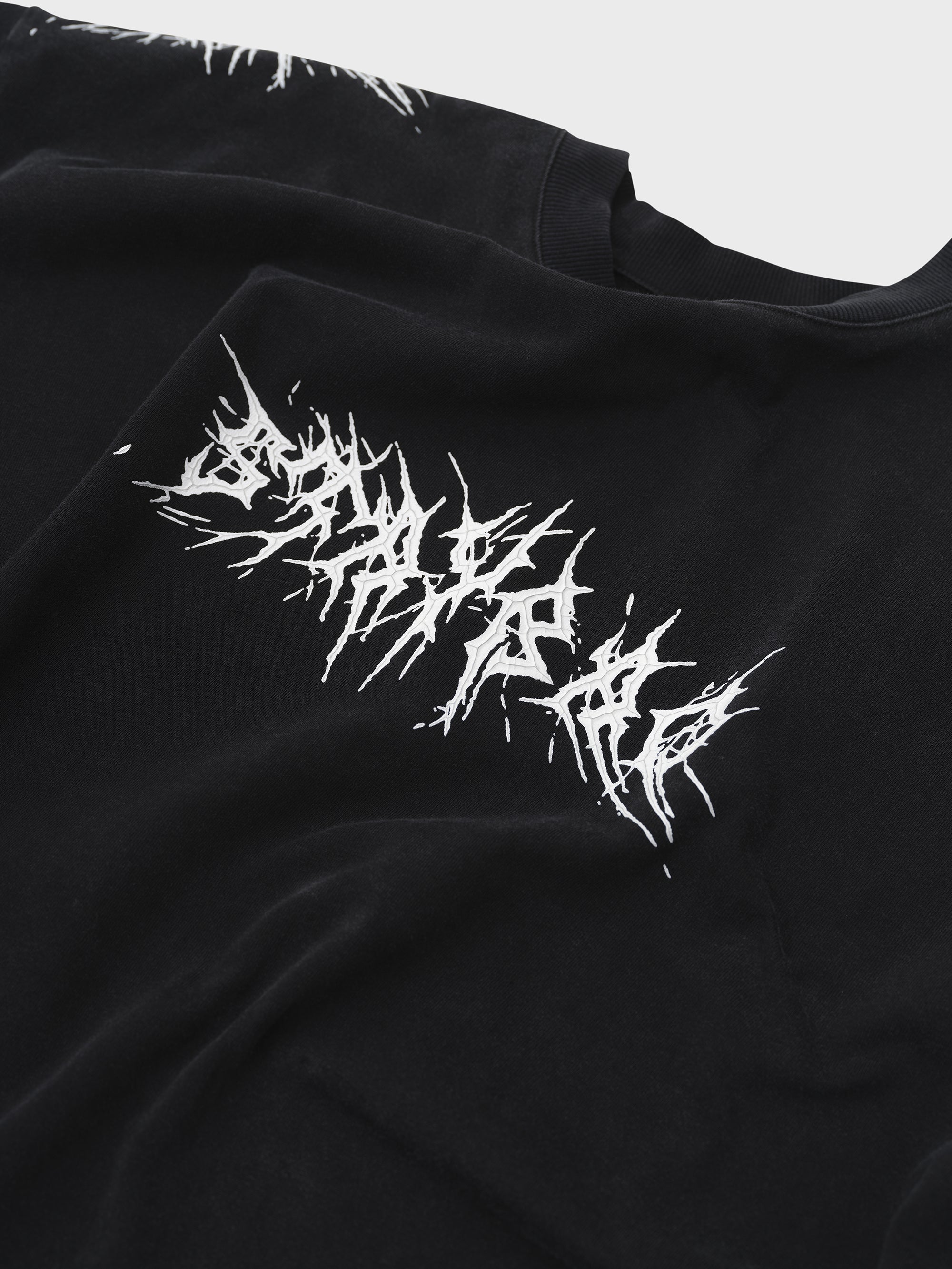 Stay Bad Static Tee - Washed Black