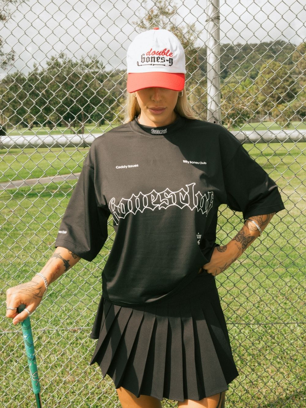 Bones Golf Active Tee - Black | Billy Bones Club