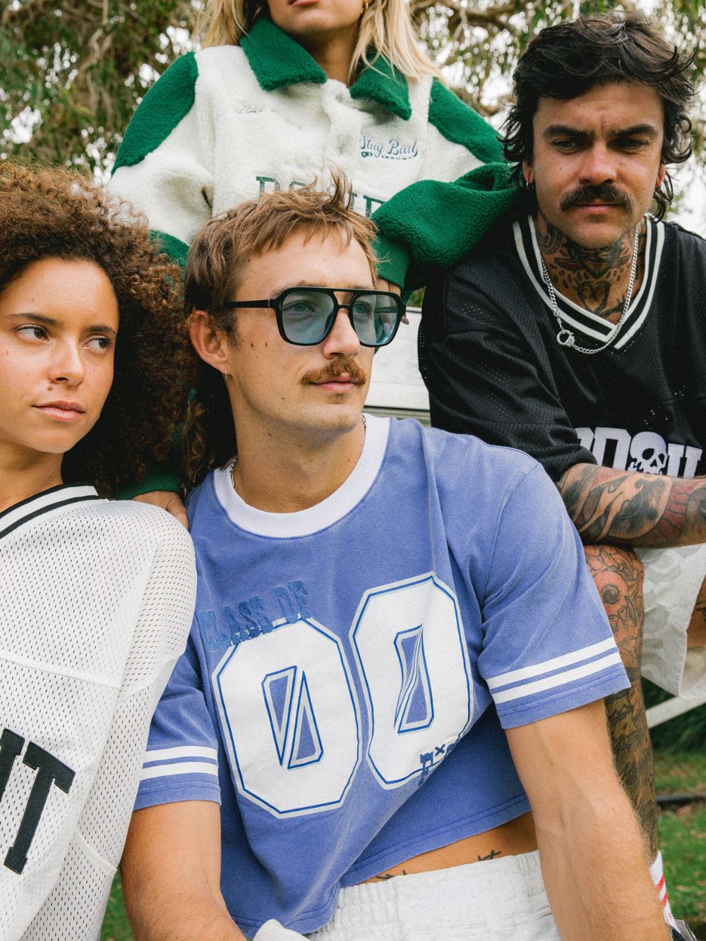 Class of 00 Ringer Crop - Royal Blue