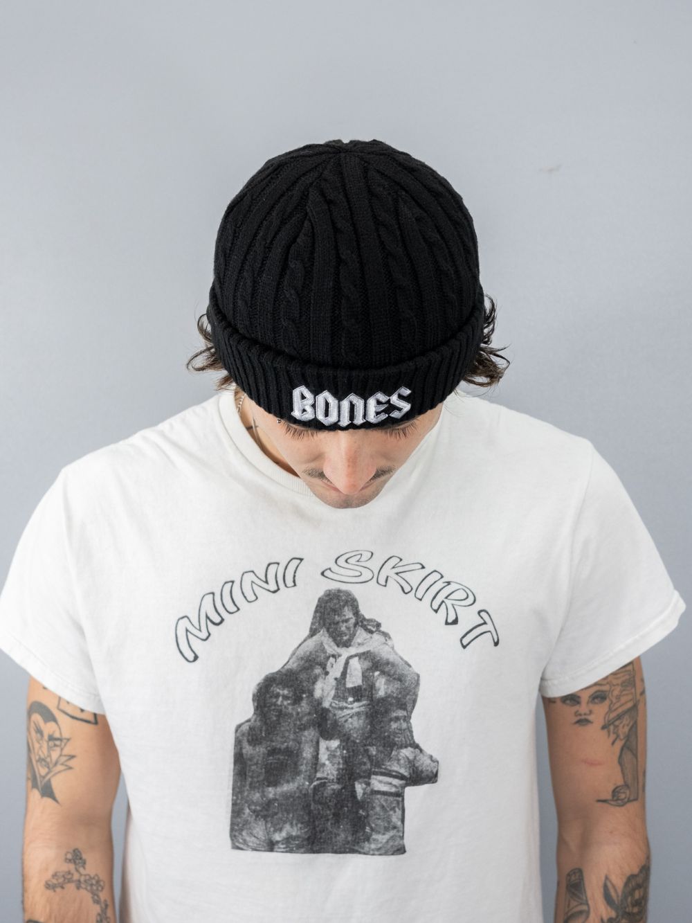 Squealer Fisherman Beanie in Black & White
