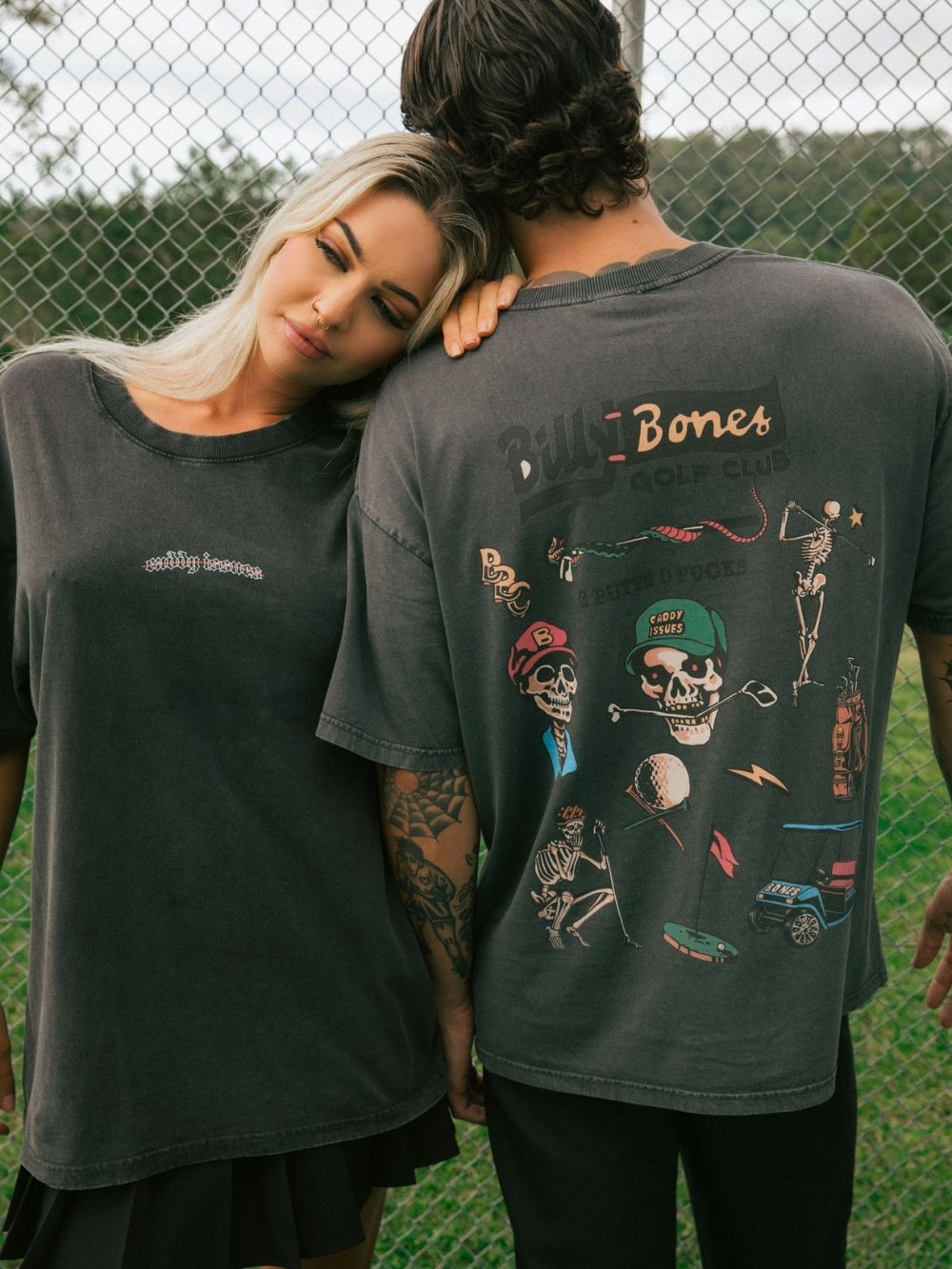 Golf Club Flash Tee - Washed Black | Billy Bones Club