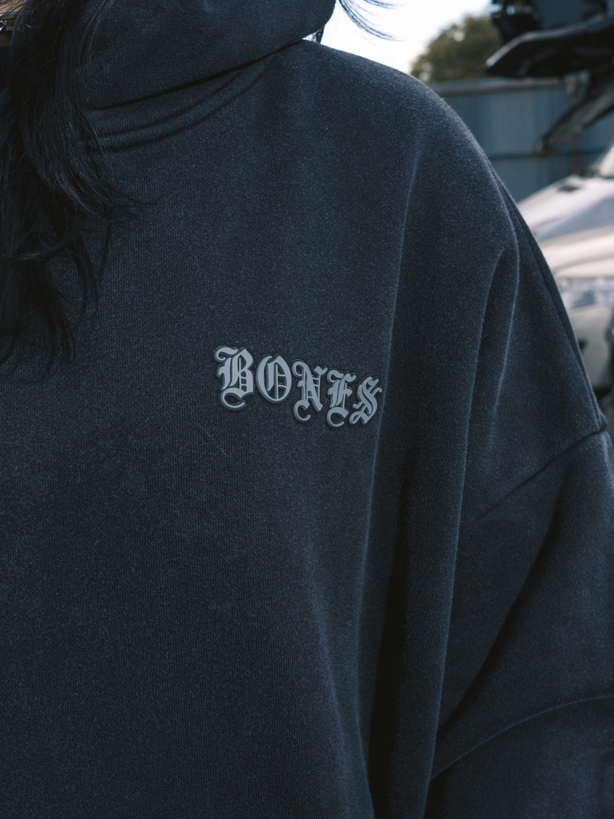 Front Left Hoodie - Vintage Black