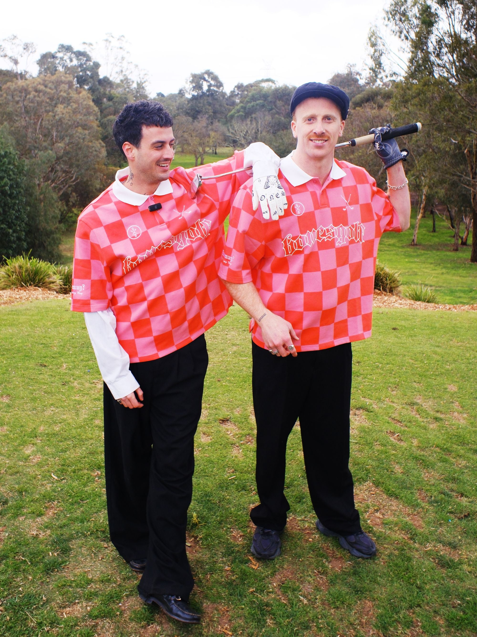 Fairway Check Polo - Red/Pink