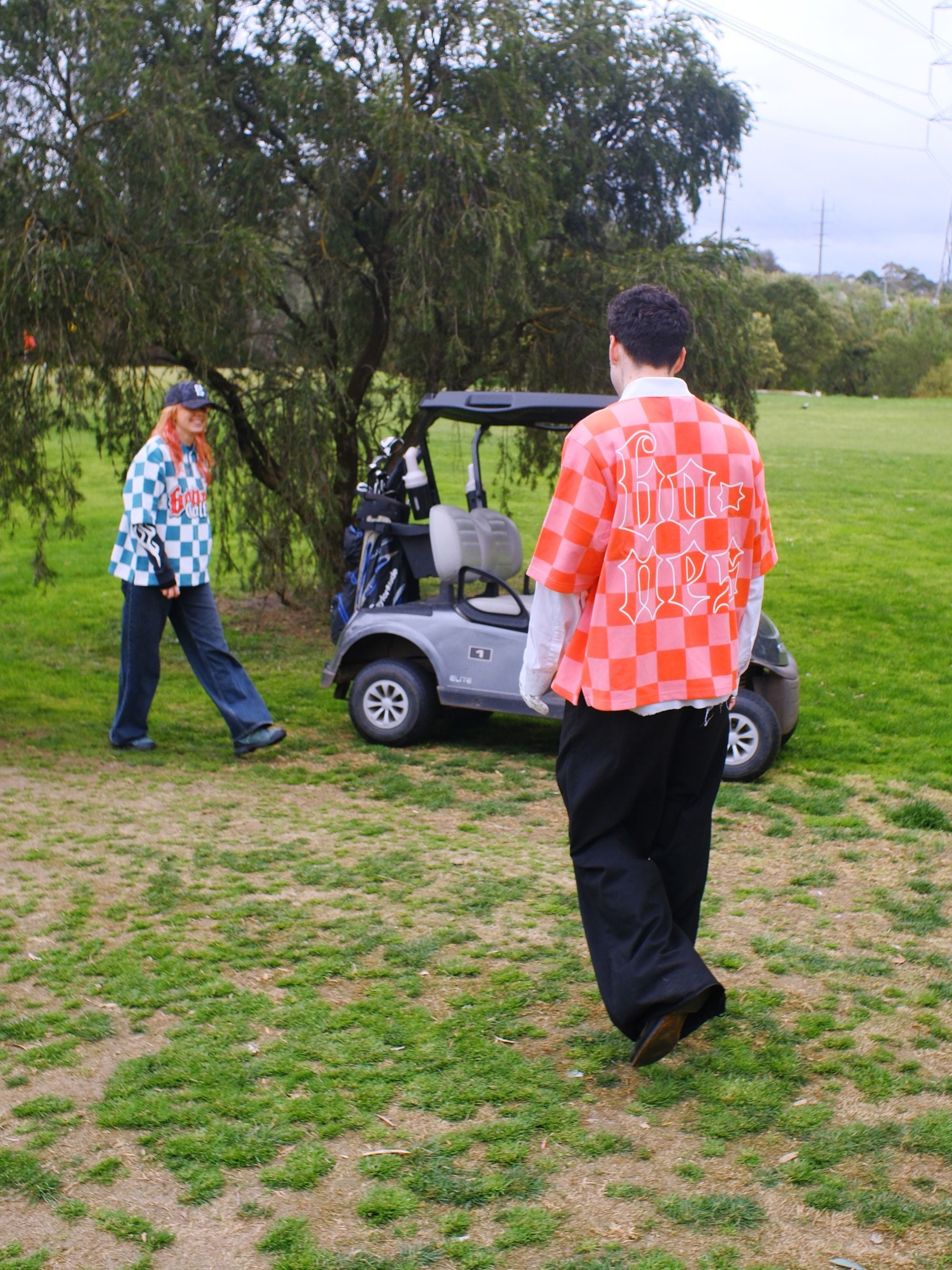 Fairway Check Polo - Red/Pink