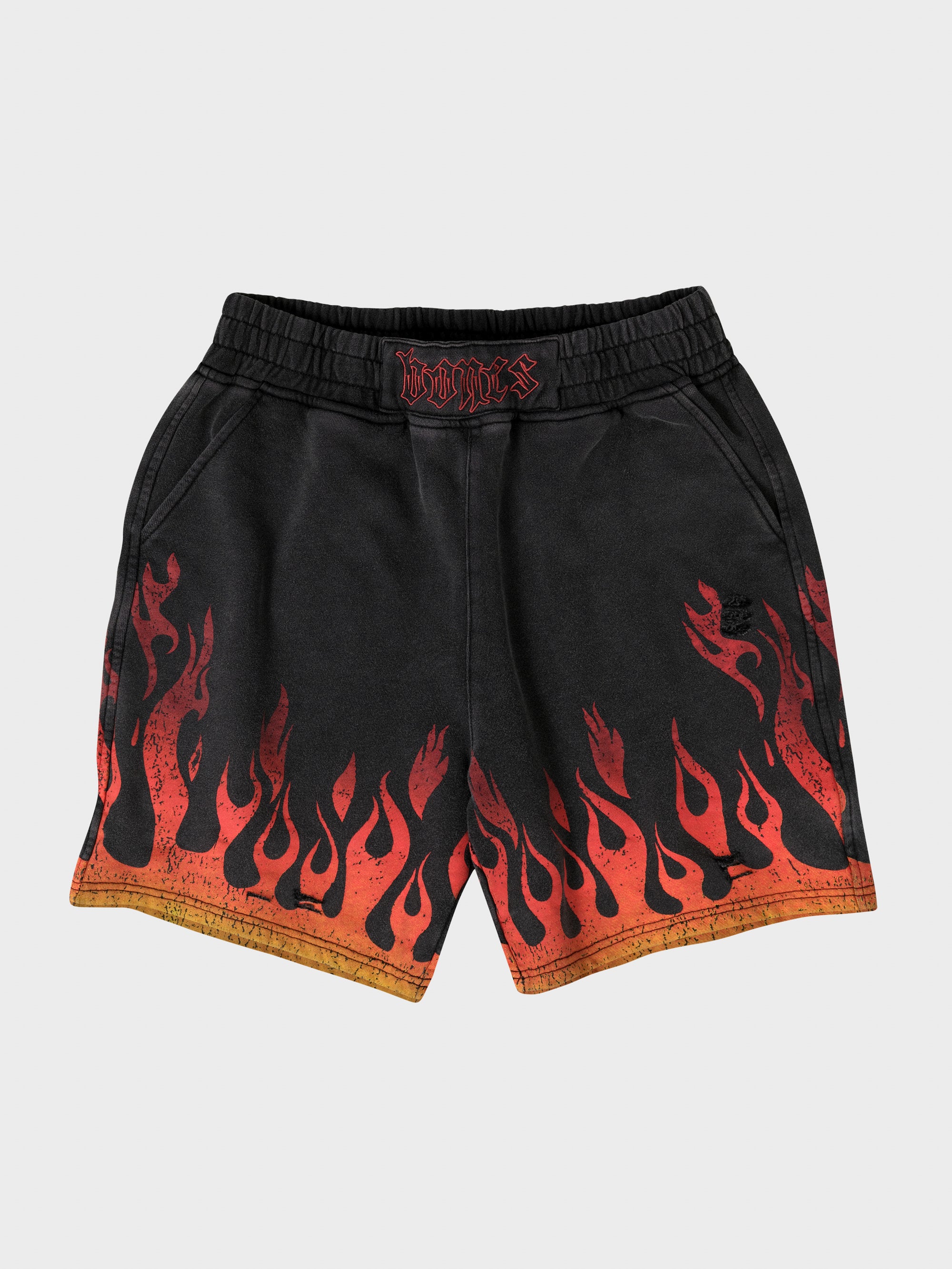 Burner Jersey Short - Flame/Washed Black