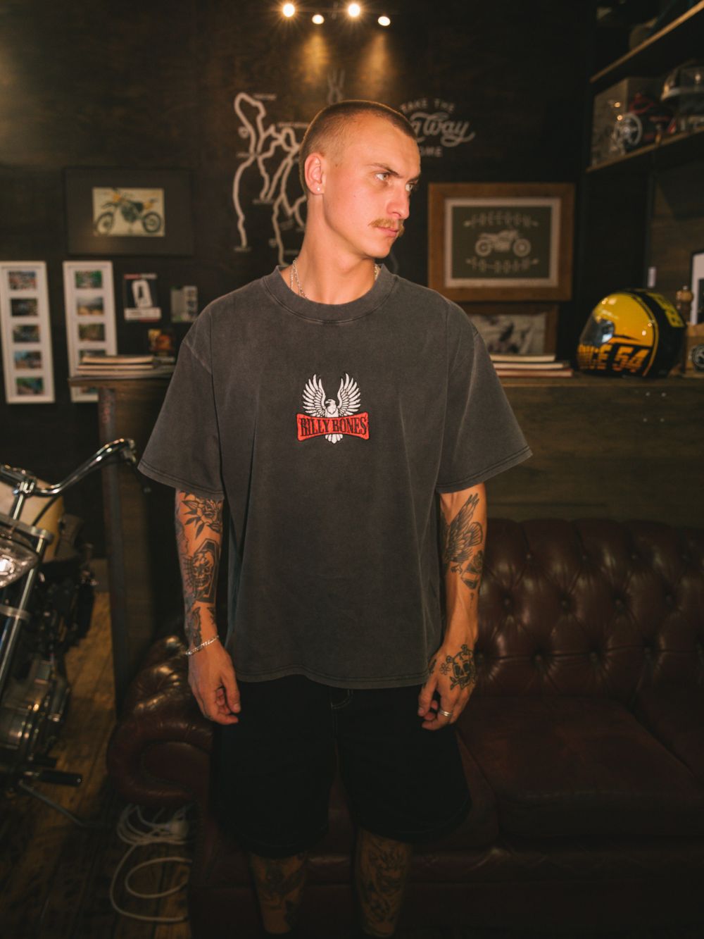 Wingspan Tee - Washed Black
