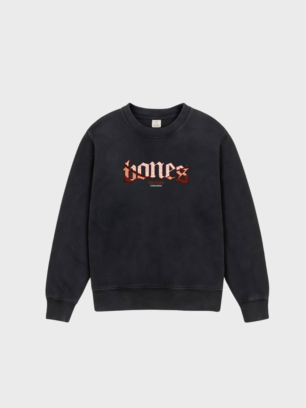 Birarr Bones Lowana Collab Crew - Washed Black