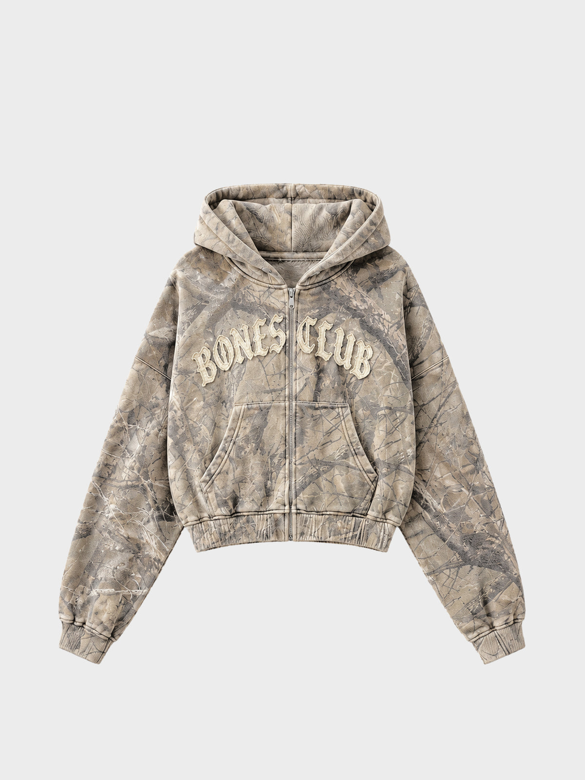 Bones Club Zip Hoodie - Treecamo