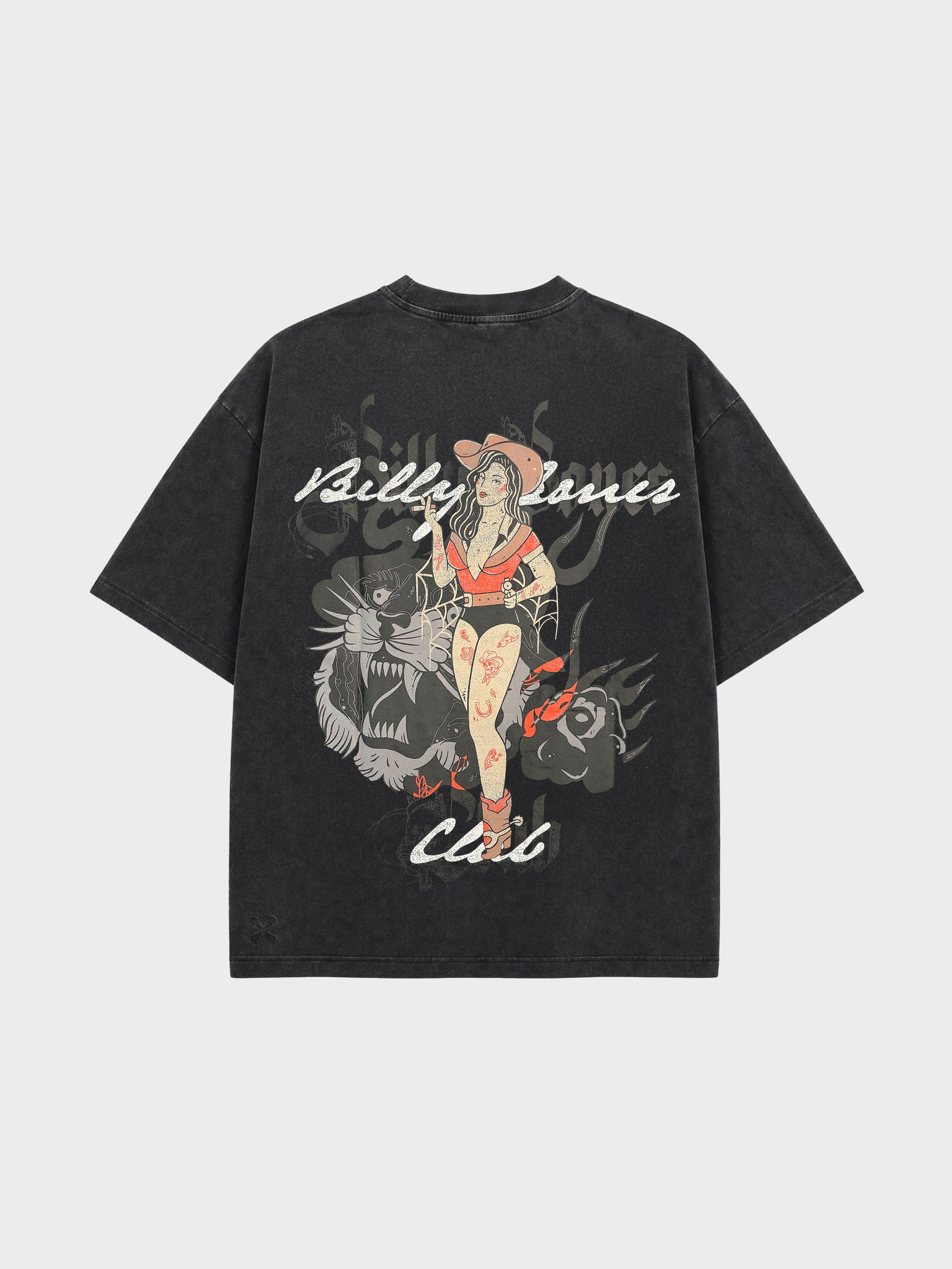 Pin Up Tee - Washed Black