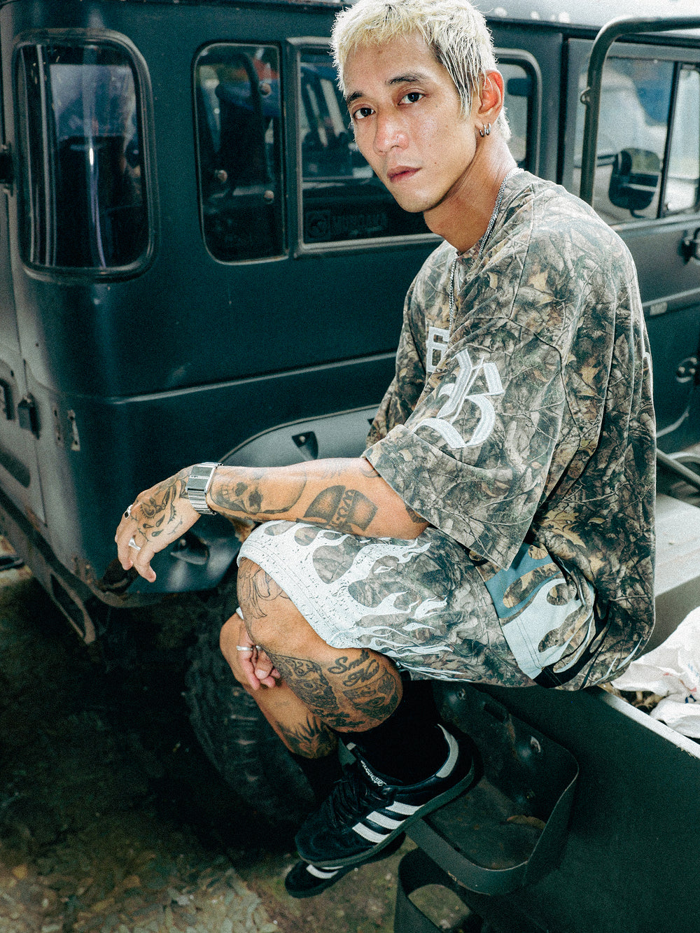 Burner Boxy Tee - Alpine Camo