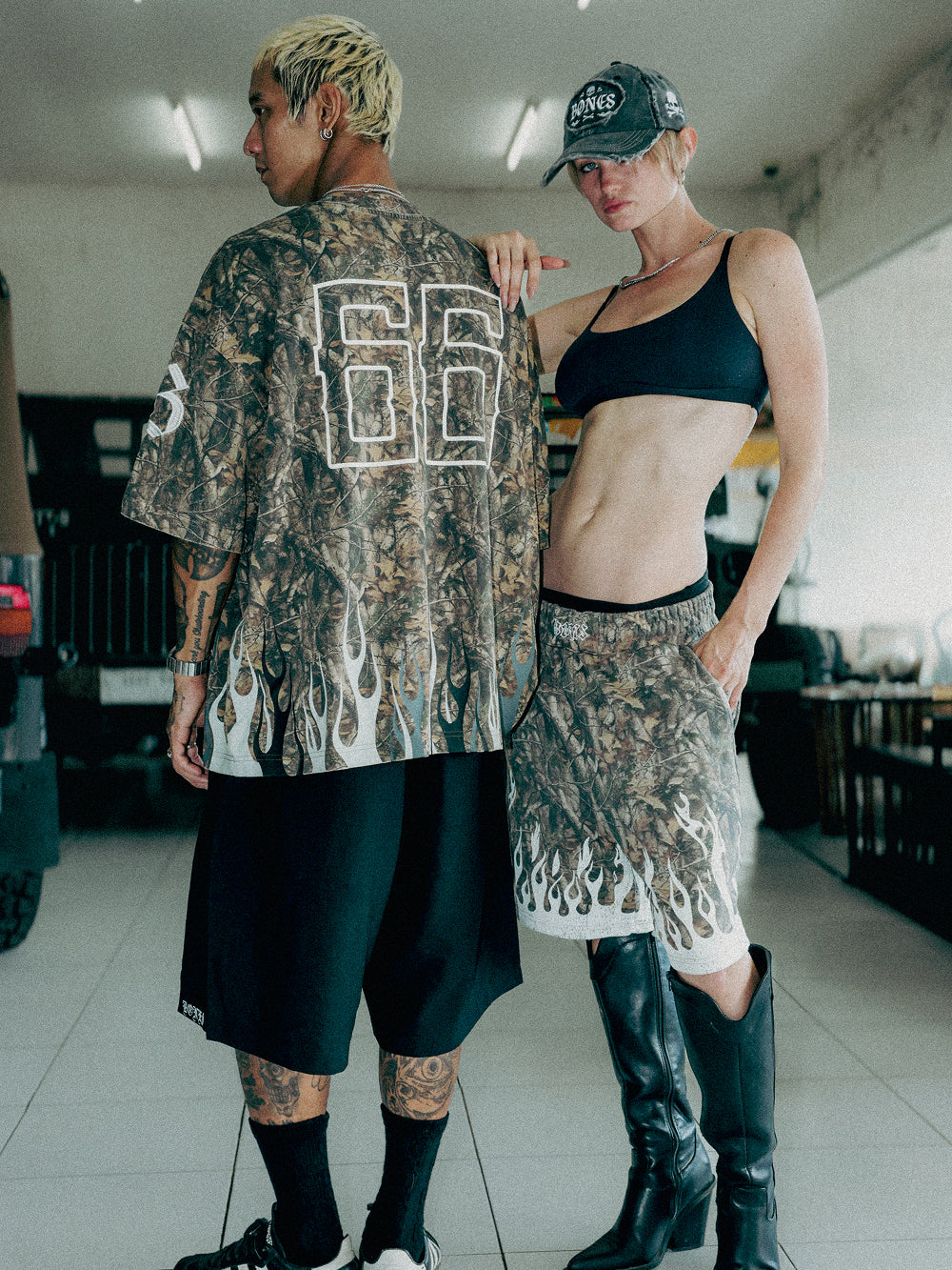 Burner Boxy Tee - Alpine Camo