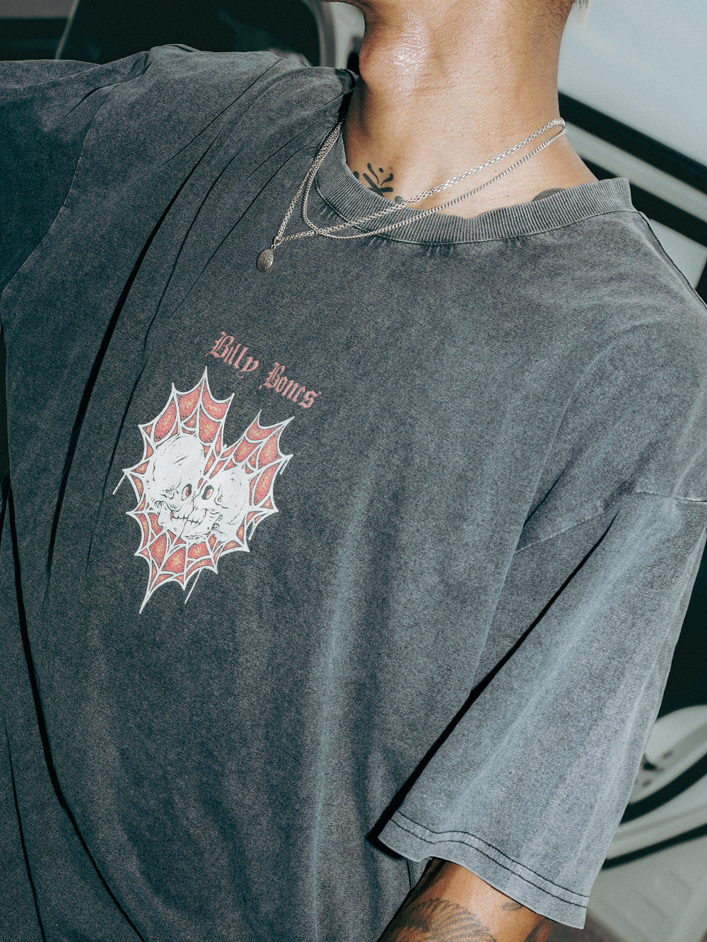 Spider's Kiss Tee - Washed Black