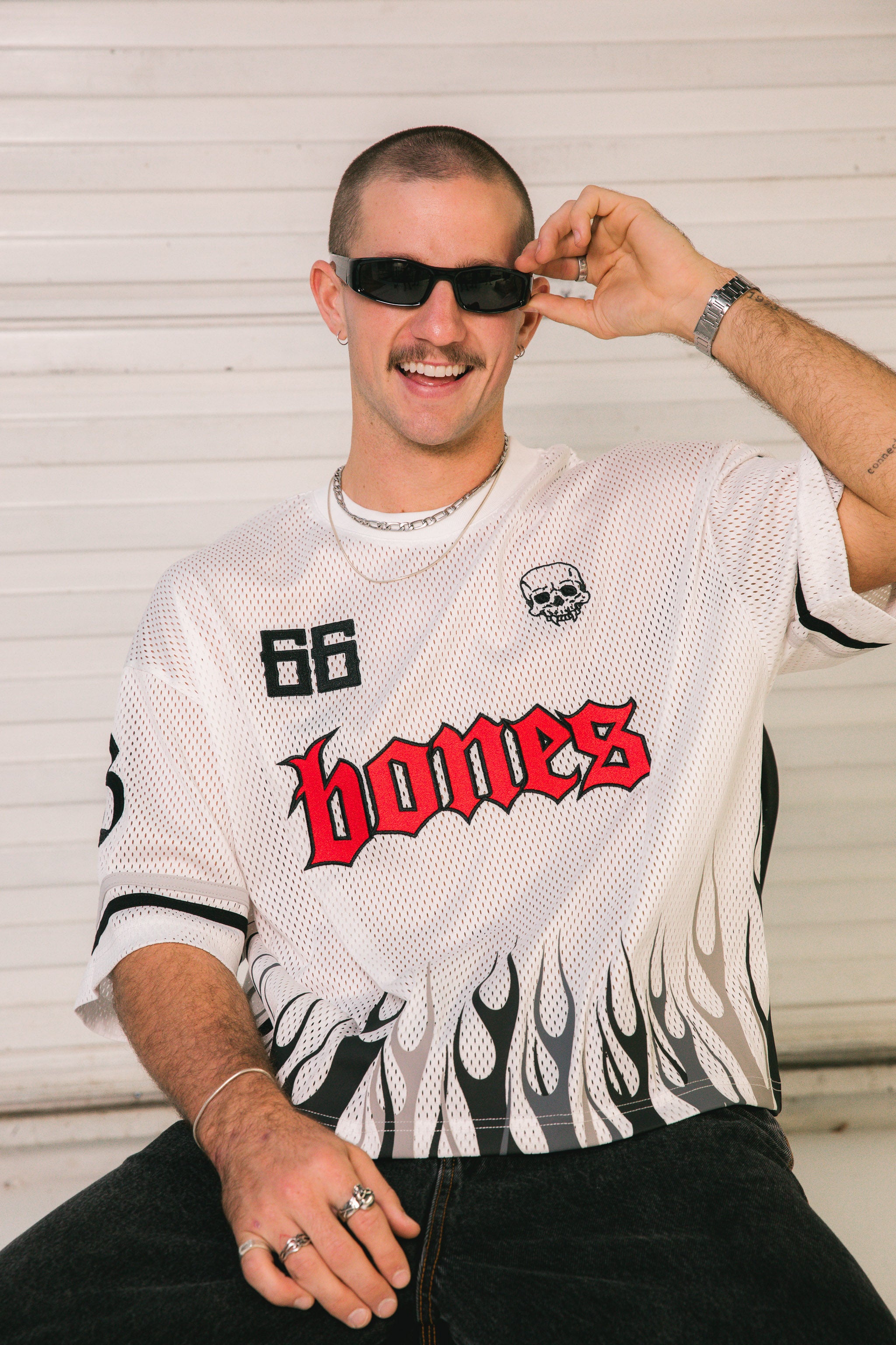 FC Burner Jersey - Mesh White/Red