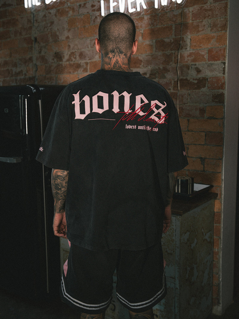 Hopeless Romantic Tee - Washed Black