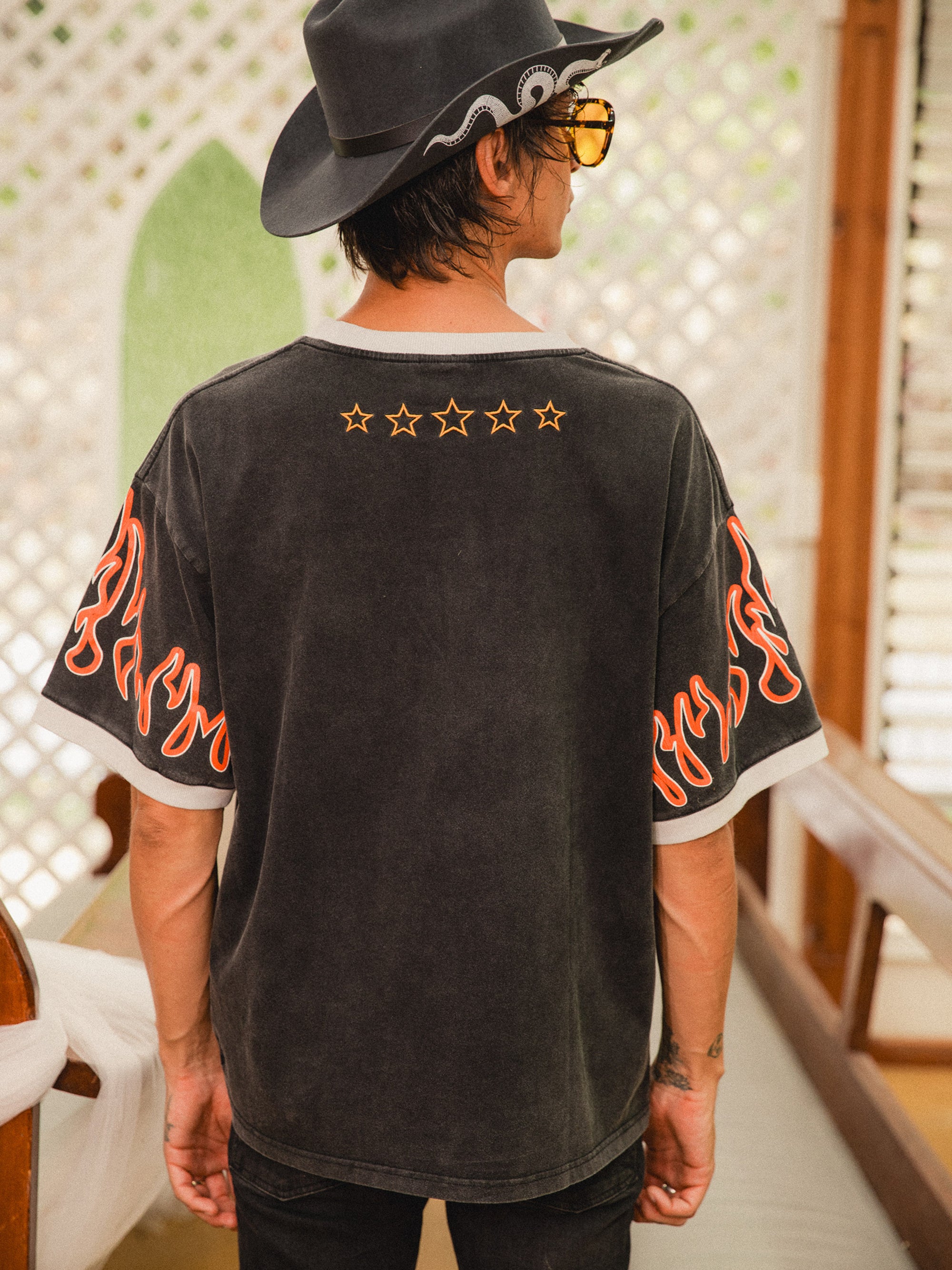 Flamed Rider Tee - Vintage Black