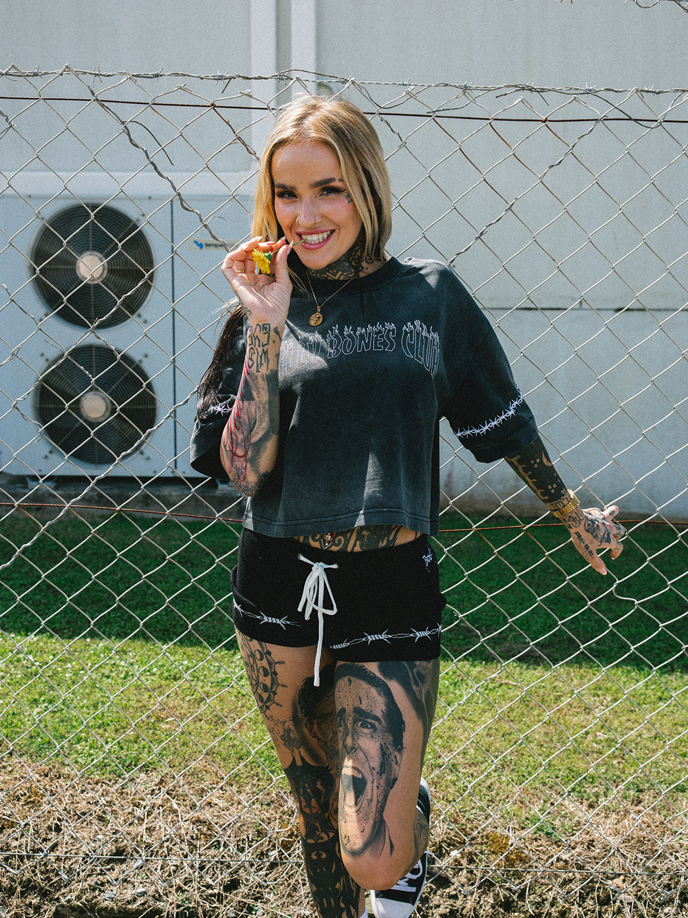 In It Together Cropped Tee - Sunfaded Black