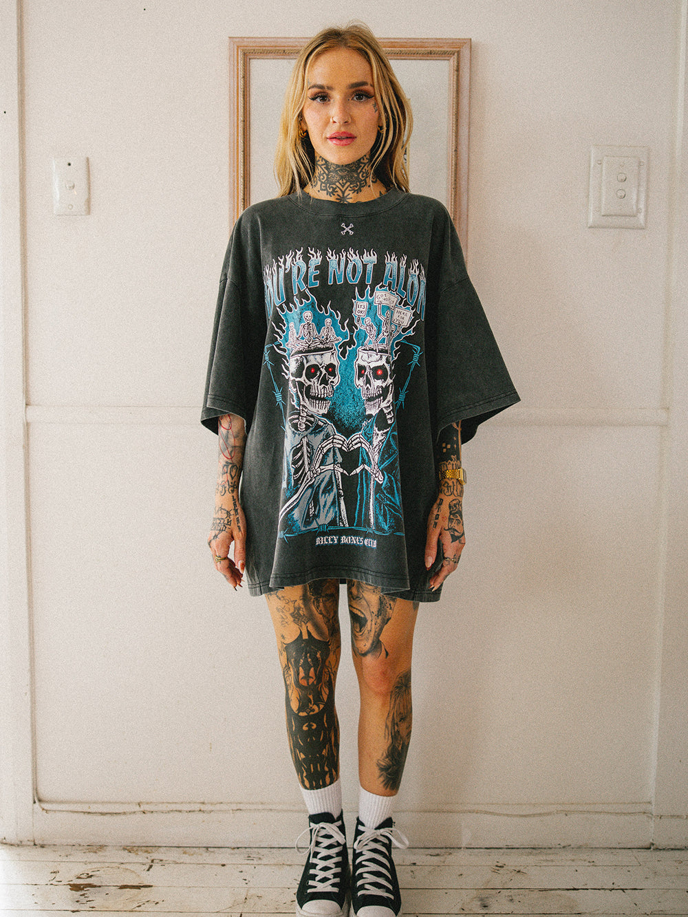 You're Not Alone Tee - Vintage Black