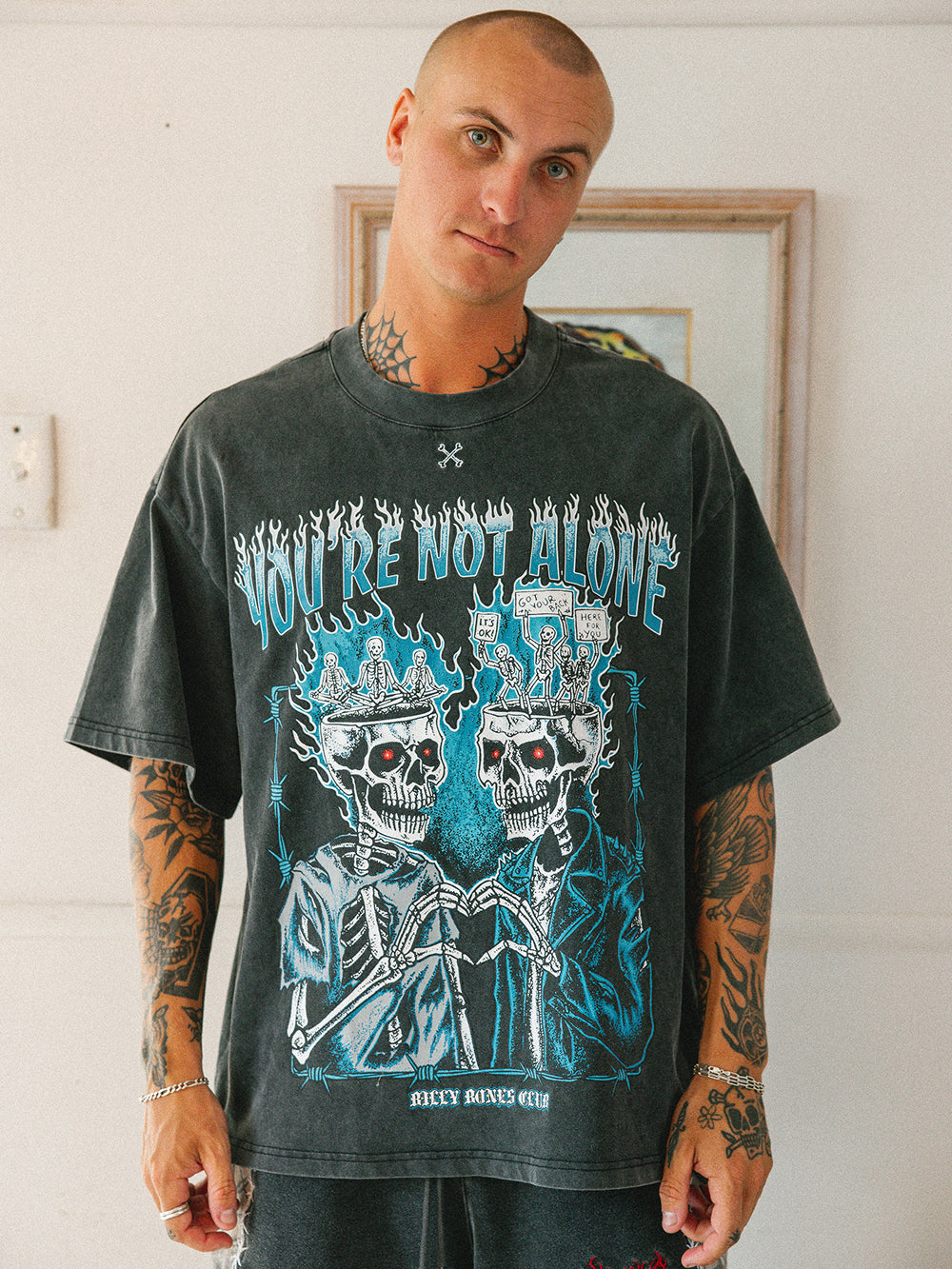 You're Not Alone Tee - Vintage Black