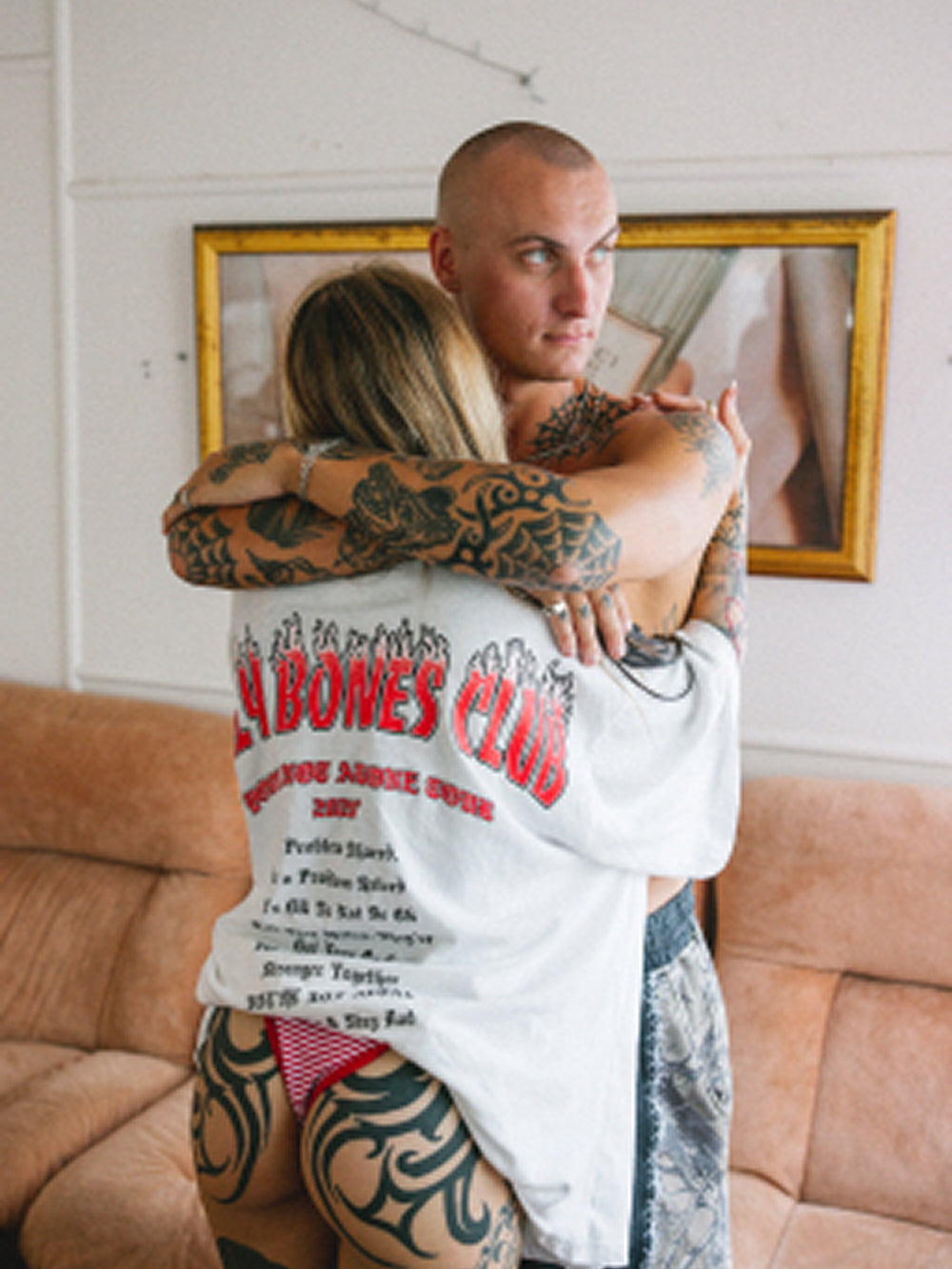 You're Not Alone Slub Tee - Vintage White