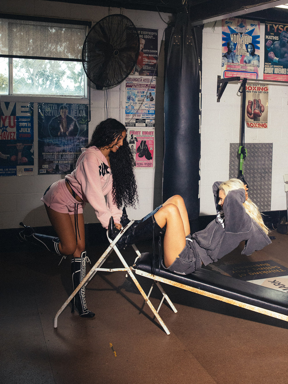 Bones Club Booty Shorts - Washed Pink