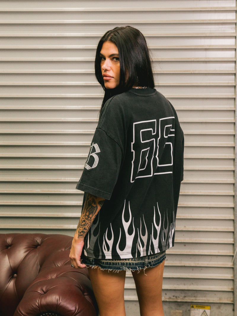 Burner Boxy Tee - Vintage Black