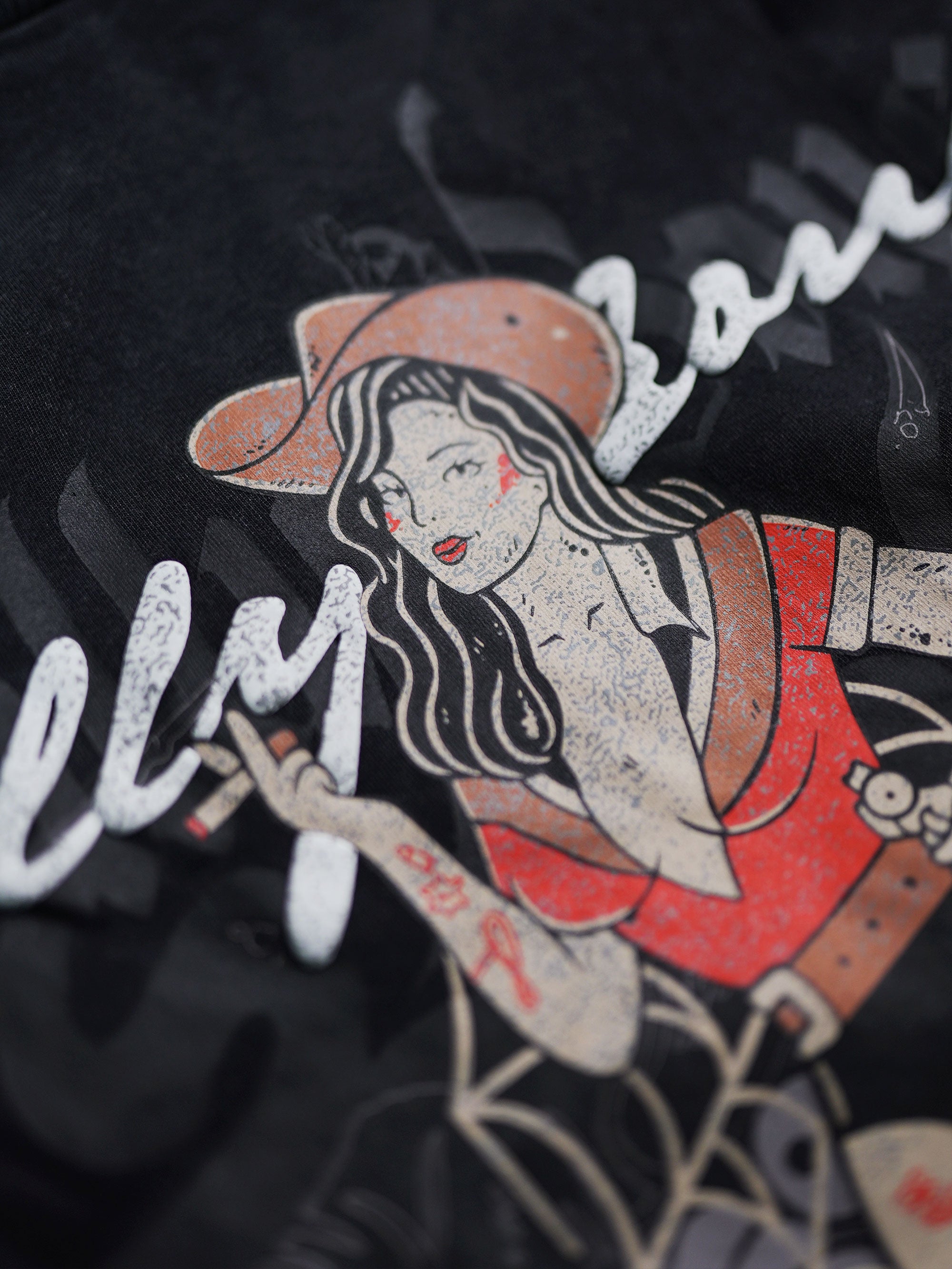 Pin Up Tee - Washed Black