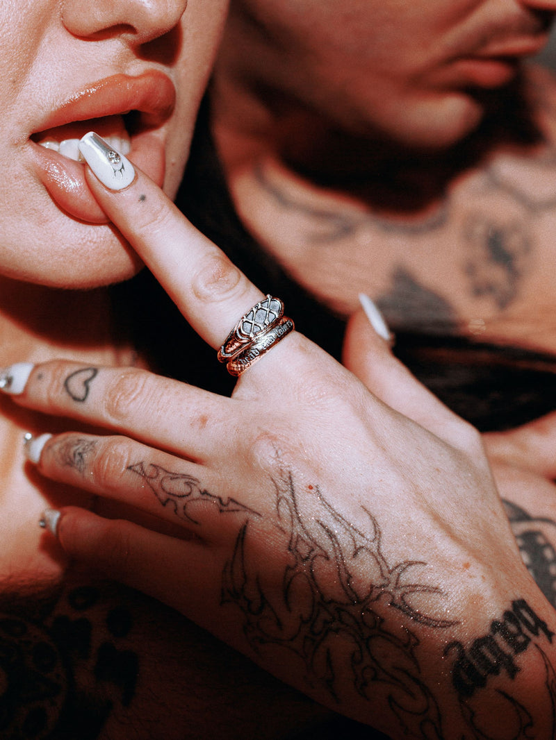 Dead End Lovers Band Ring - 925 Silver