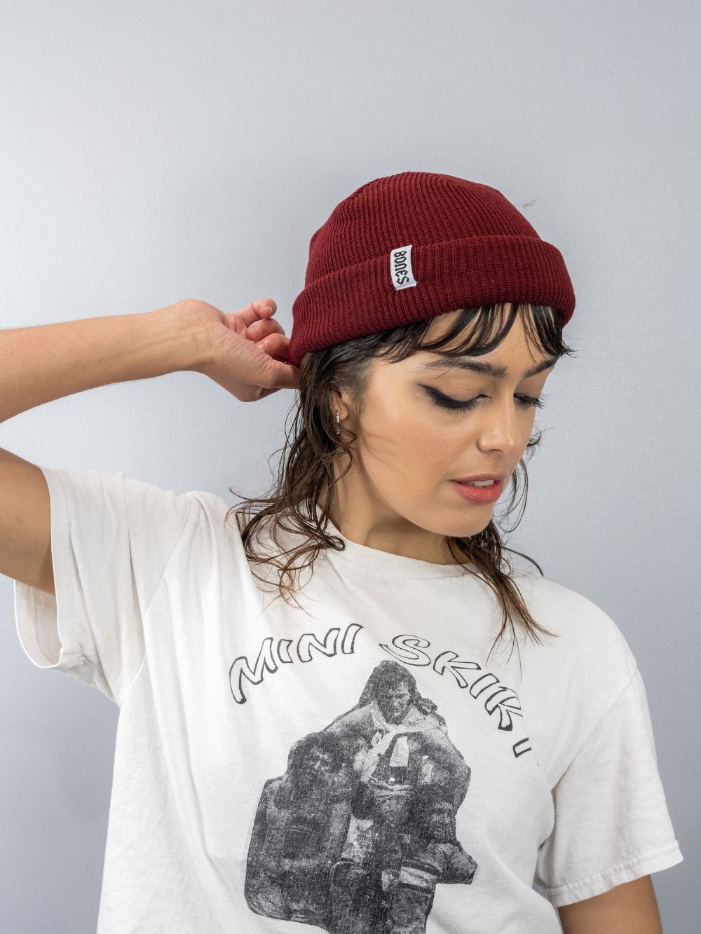Low Key Docker Beanie in Burgundy | Billy Bones Club
