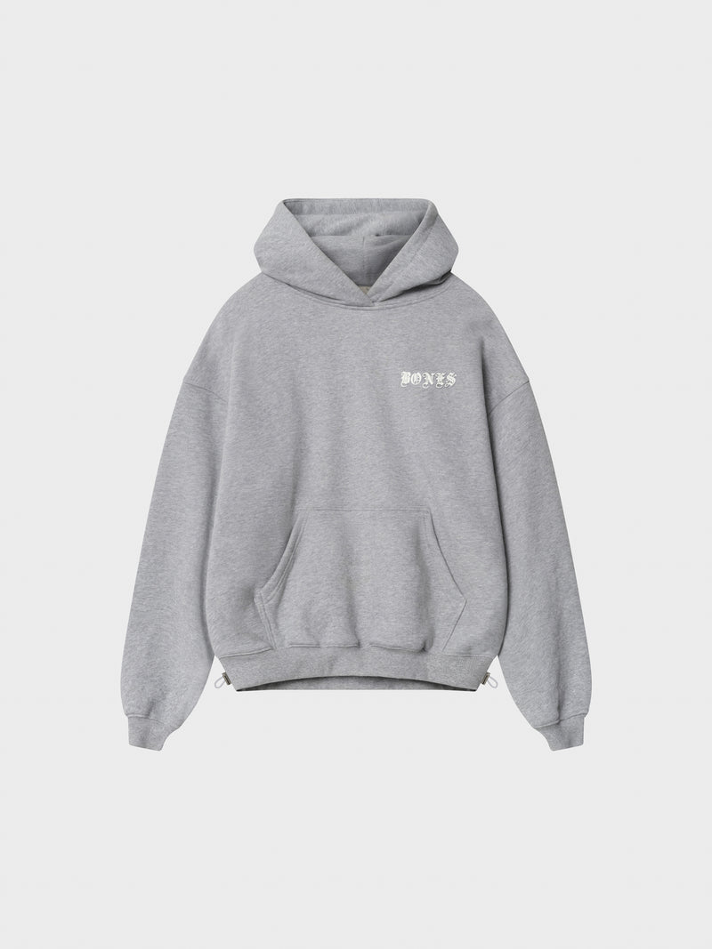 Front Left Hoodie - Grey Marle