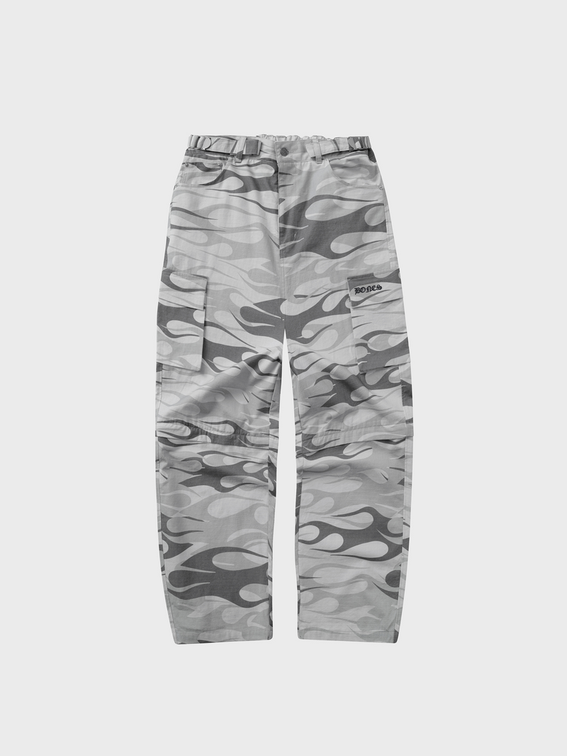 Snow Flame Convertible Pants - White Camo