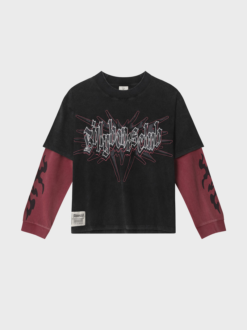 Oilchange 2.0 Layered Tee - Black/Red