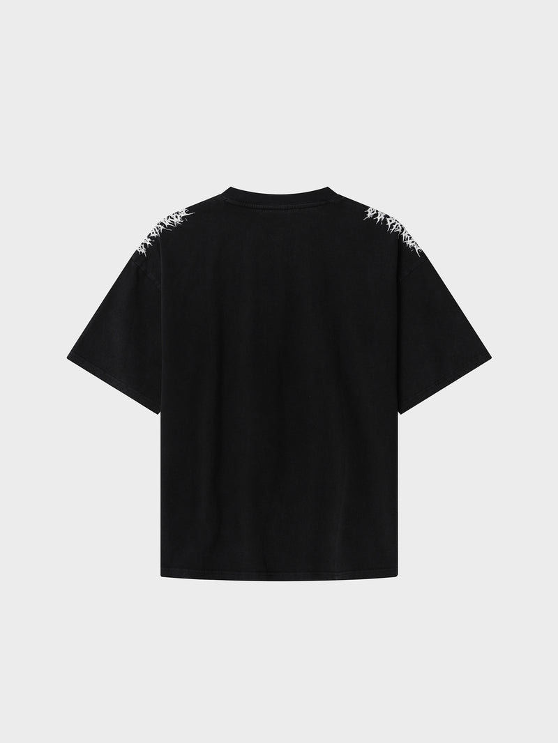 Stay Bad Static Tee - Washed Black