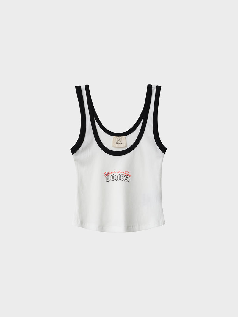 Love Letter Tank - White/Black