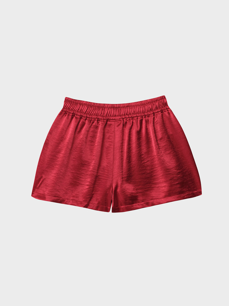 Double Crossed Silk Short - Shiraz