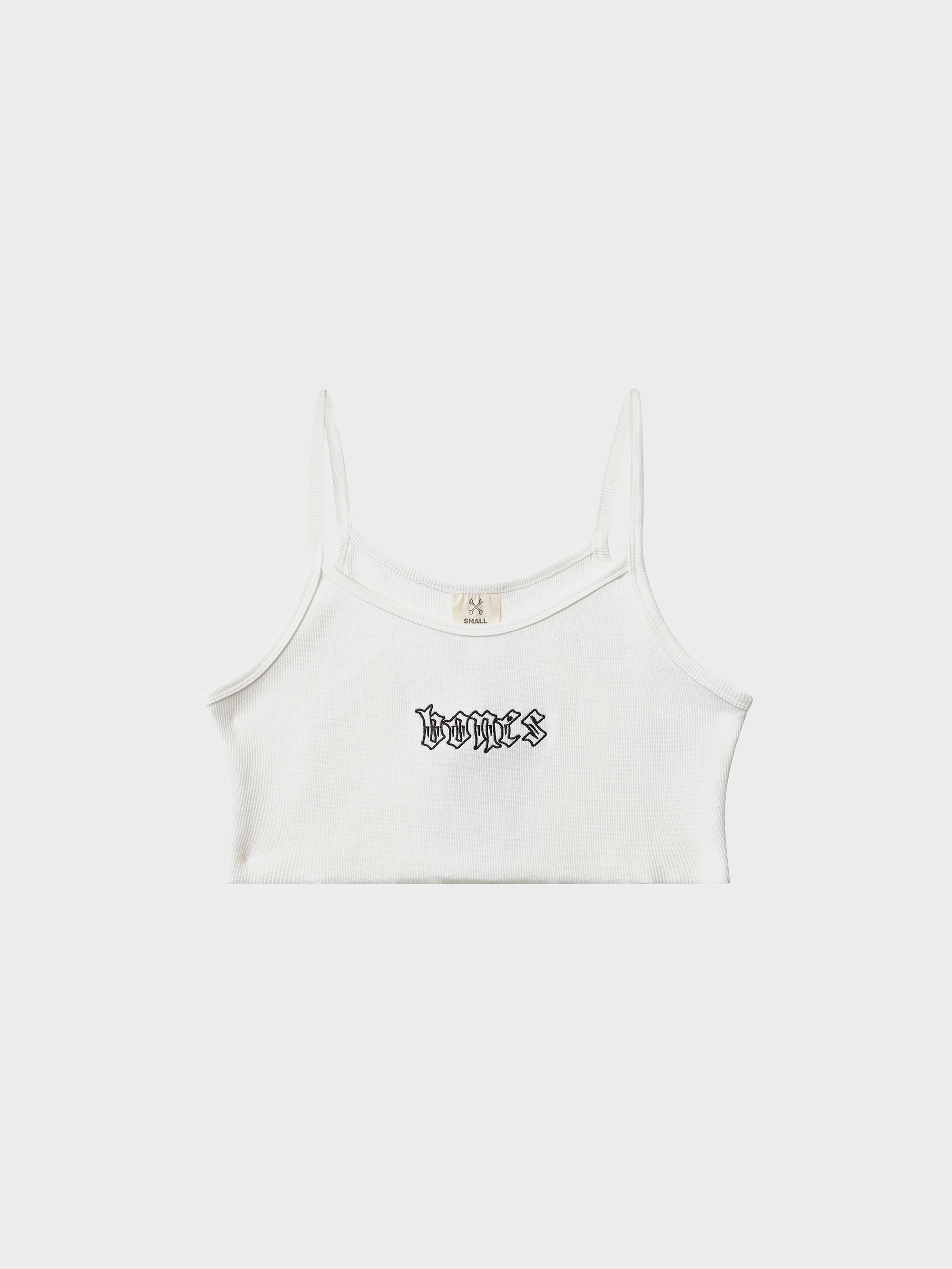 Bones Club Rib Crop - Vintage White