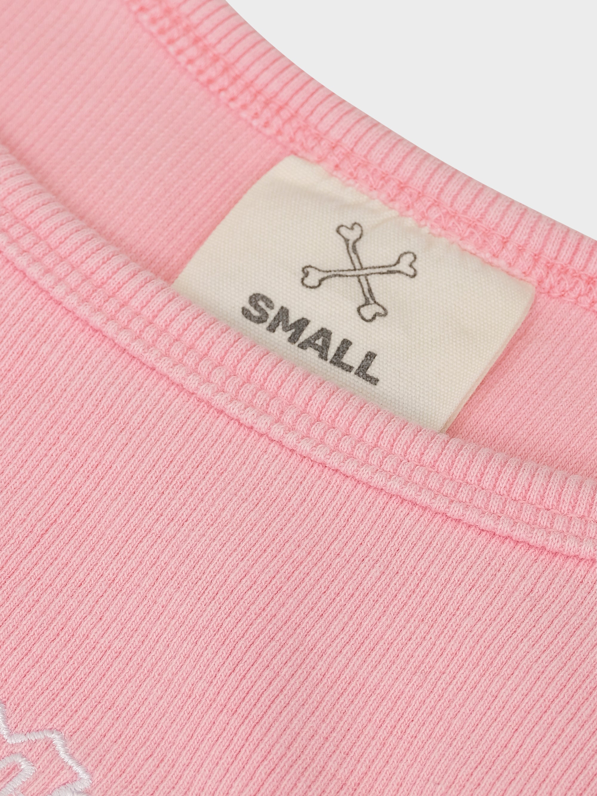 Bones Club Rib Crop - Washed Pink