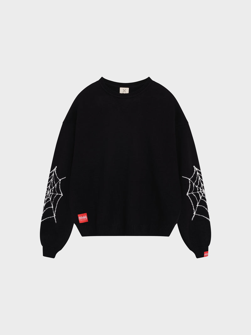 Bones Black Spider Knit