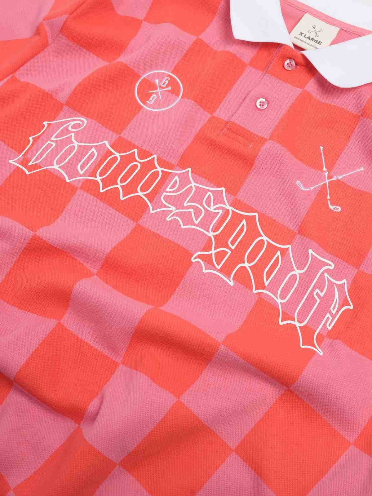 Fairway Check Polo - Red/Pink