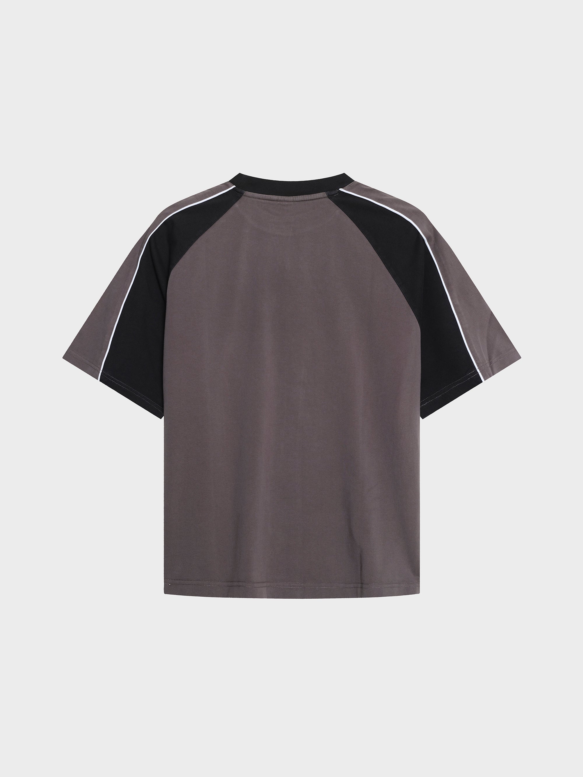 Flames Panel Tee - Vintage Grey/Black