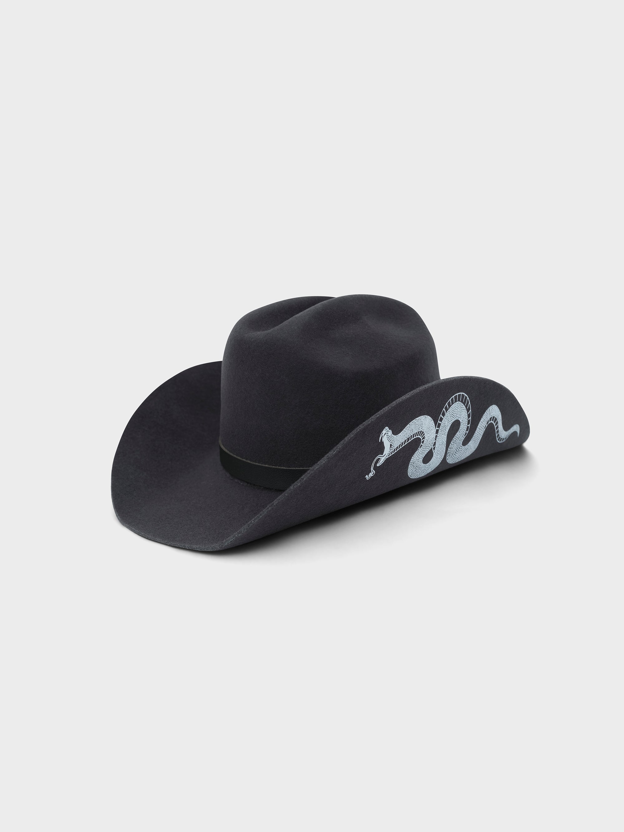 Serpent Cowboy Hat - Charcoal