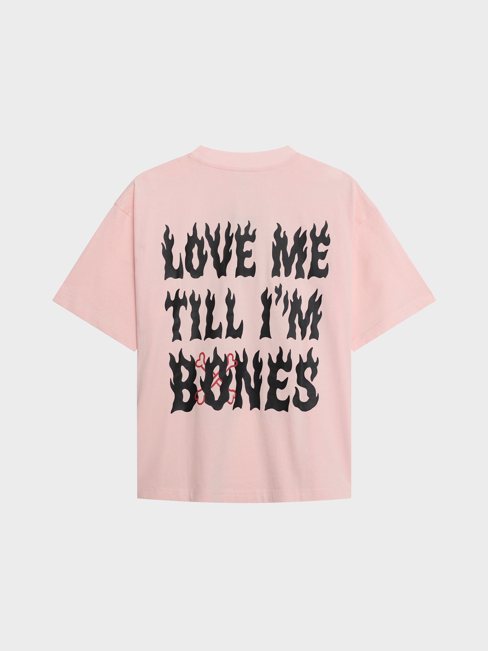 Love Me Till I'm Bones Tee - Washed Pink