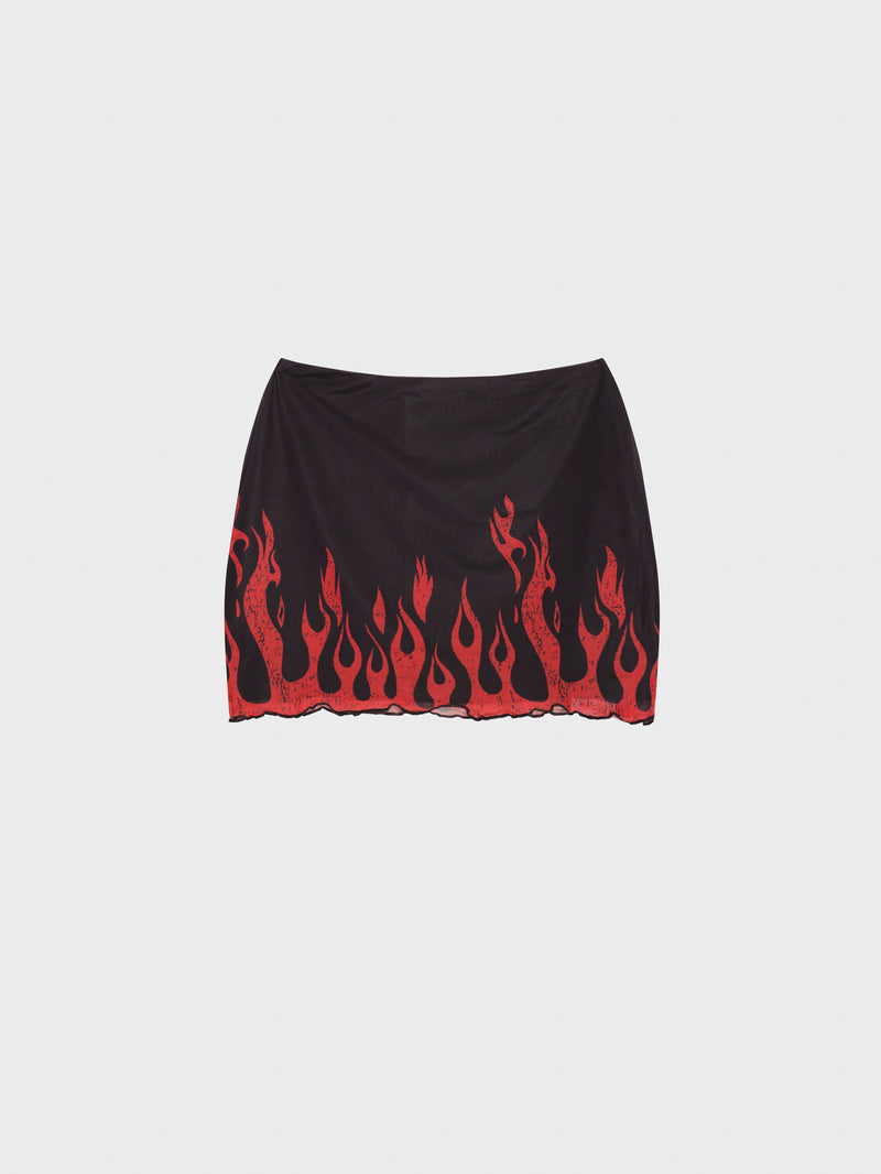 Burner Mesh Skirt - Black/Red