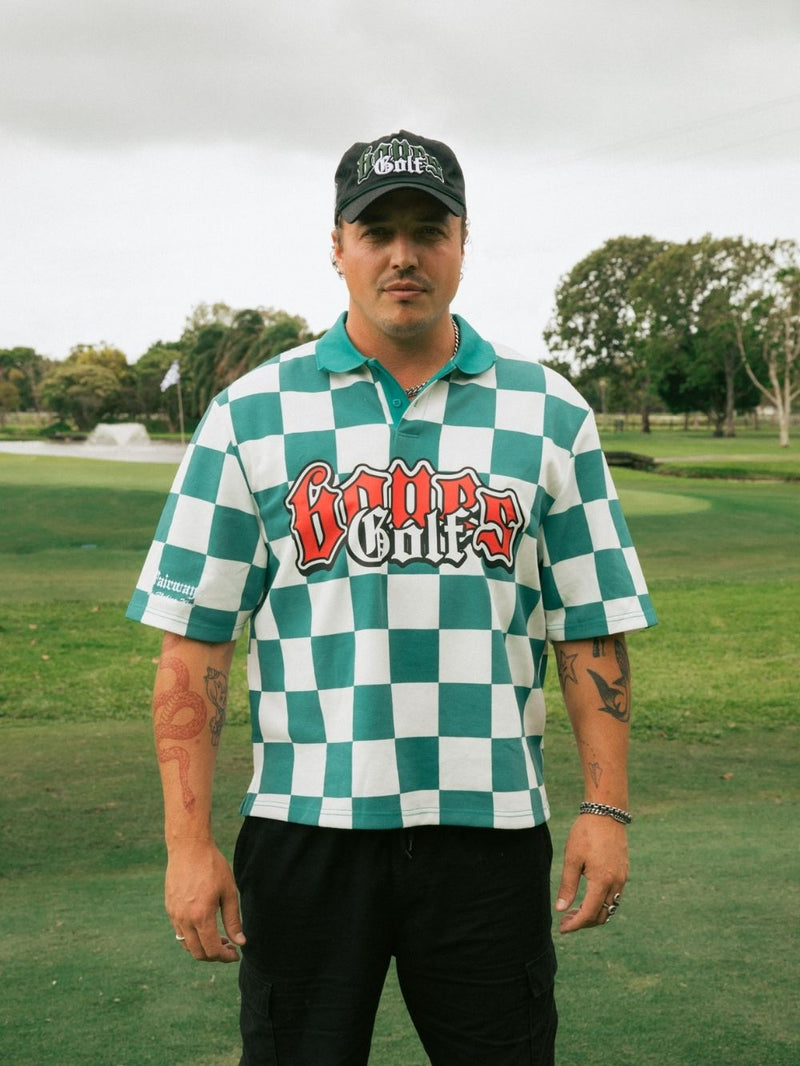 19th Hole Check Polo - Green