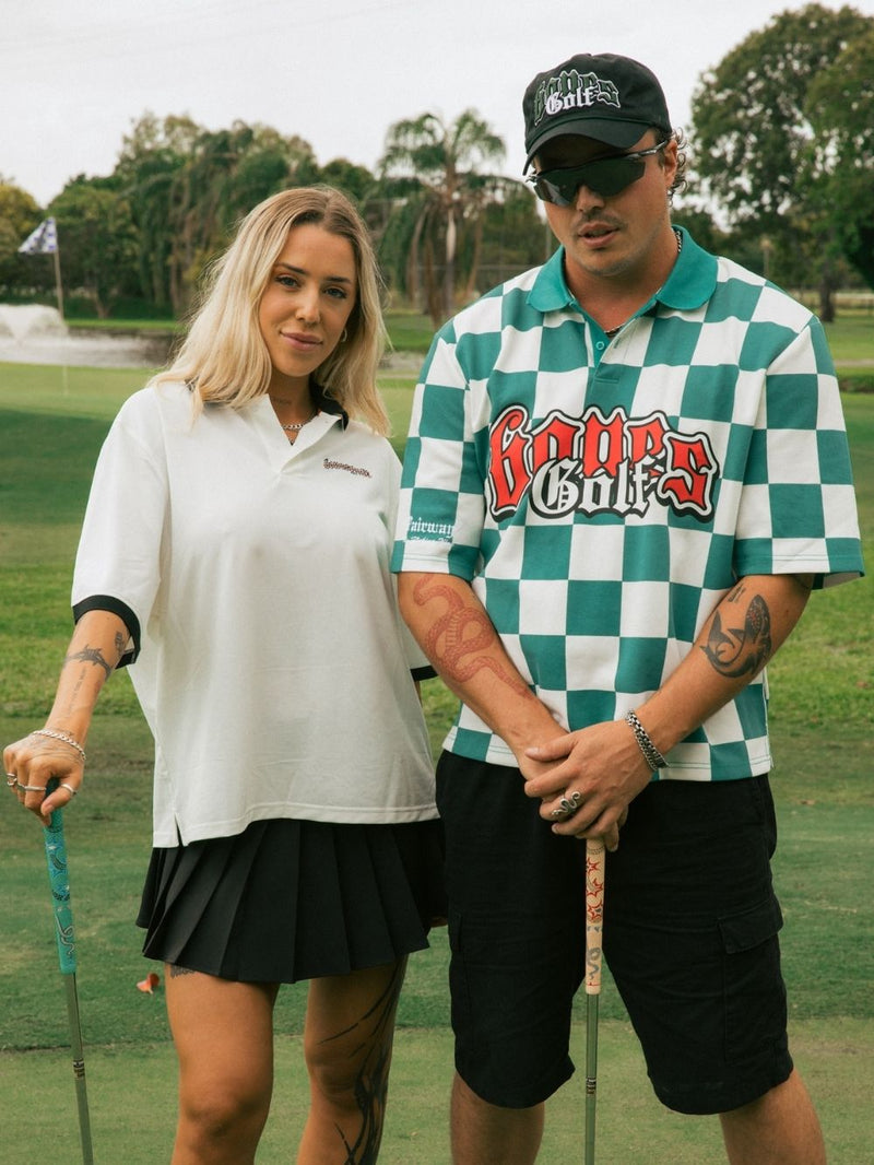 19th Hole Check Polo - Green