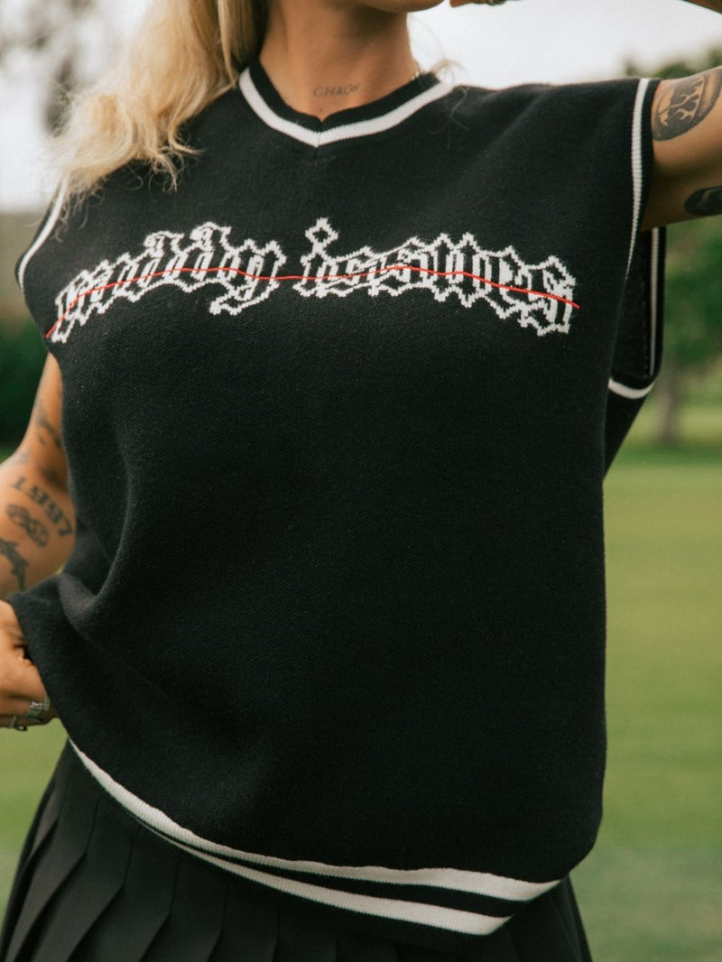 Caddy Issues Knit Vest - Black